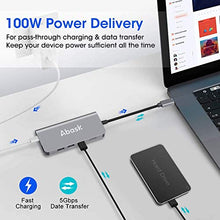 Carica l'immagine nel visualizzatore di Gallery, ABASK Hub USB C Adattatore 8 in 1 Tipo C con HDMI 4K, Porta Ethernet RJ45, 3...