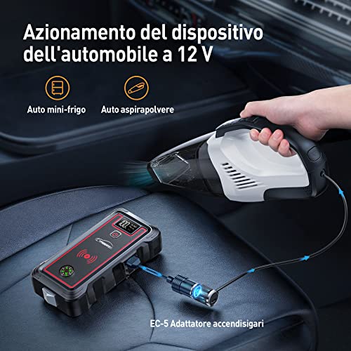 Avviatore Emergenza Batteria Auto 12V 3-5-6A Caricabatterie Intelligente LCD