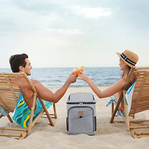 Lifewit Borse Frigo Pranzo da 26L 34 Lattine, Borsa Termica Grande per Picnic a Prova di Perdite Portatile Morbida Cooler Box per Alimenti per Umo Donna per Outdoor/Picnic/Spiaggia/Campeggio, Grigio