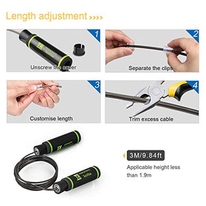 TechRise Corda per Saltare, Saltare Regolabile Speed Skipping Rope...