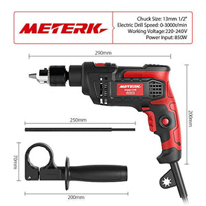 Trapano elettrico, Meterk 850w 3000 RPM a Percussione, martello e... - Ilgrandebazar