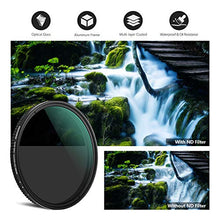 Carica l&#39;immagine nel visualizzatore di Gallery, Neewer 58mm Filtro a Densità Neutra Regolabile ND Fader ND2 a ND32 (1-5...