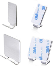 Carica l'immagine nel visualizzatore di Gallery, Gancio Autoadesivo(12 pcs), Gancio da Parete in Acciaio Inox, Ganci portasciugamani, Ganci Appendiabiti, Ganci Adesivi da Parete per Bagno e Cucina