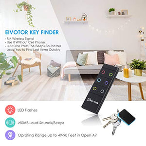 Key Finder, EIVOTOR Localizzatore Chiavi Wireless Cerca con 6 Ricevitore RF...