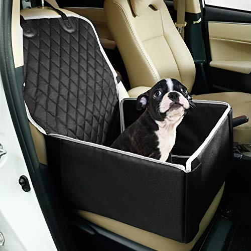 Toozey Seggiolino Auto Per Cani Piccola E Media Taglia, Impermeabile E Traspirante, 45x45x25 Cm, Nero, Installazione Facile