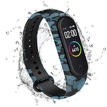 Carica l'immagine nel visualizzatore di Gallery, WD&amp;CD Cinturini Compatibile per Mi Band 3/ Tipo di Mimetico: Blu, Grigio