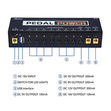 Carica l&#39;immagine nel visualizzatore di Gallery, Asmuse Mini Alimentatore Pedali Chitarra Noiseless Portatile 9V 12V Nero-10 - Ilgrandebazar