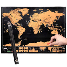 Carica l&#39;immagine nel visualizzatore di Gallery, CAMWAY Mappa del Mondo da Grattare,Scratch Map World Extra Large 82X59...