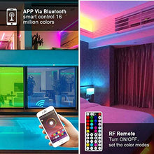 Carica l'immagine nel visualizzatore di Gallery, Striscia LED 10M, Romwish luci led colorate RGB SMD 5050 Bluetooth musica 10M