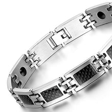 Carica l&#39;immagine nel visualizzatore di Gallery, OIDEA Bracciale Braccialetto per Uomo in Acciaio Inox con... - Ilgrandebazar