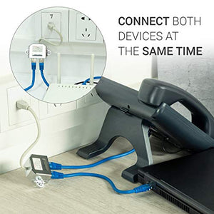kwmobile 2X Adattatore Splitter sdoppiatore - duplicatore Cavo Rete LAN 2x - Ilgrandebazar