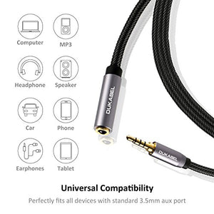 DuKabel Cuffie Cavo Prolunga 3,5mm Maschio a Femmina (TRRS 4-poli) 2.4m