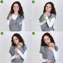Carica l&#39;immagine nel visualizzatore di Gallery, Lictin Fascia Porta Bambino - Bebè Elastica, Baby Wrap, Grigio - Ilgrandebazar