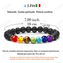 Carica l&#39;immagine nel visualizzatore di Gallery, J.Fée Energia Guarigione Equilibrio Bracciale 8 mm Reiki 2 bracciali Chakra - Ilgrandebazar
