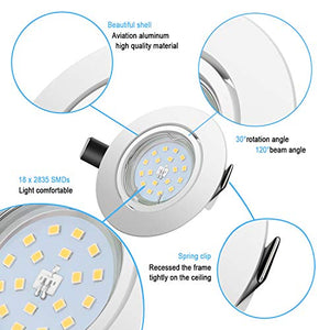 Sunpion Faretti LED da Incasso per Set 6 6000K rotonde bianche - Ilgrandebazar