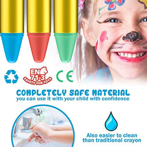 JamBer 28 Colori Face Paint, pastelli matite da Trucco sicure e 28colore - Ilgrandebazar