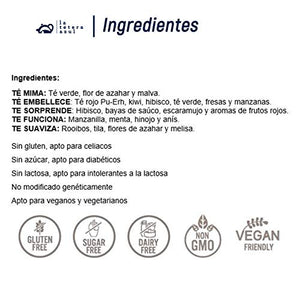 LA TETERA AZUL Assortimento di varie infusioni. Tè verde, tè rosso, ibisco,...