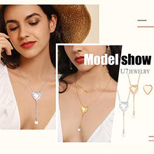 Carica l&#39;immagine nel visualizzatore di Gallery, U7 Collana Personalizzata Donna Pendente Medaglione 10 Lunga - Rosa - Ilgrandebazar