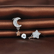 Carica l&#39;immagine nel visualizzatore di Gallery, Infinite U, eleganti orecchini a forma di stella e luna, in argento Sterling... - Ilgrandebazar