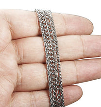 Carica l&#39;immagine nel visualizzatore di Gallery, BESTEEL 4 Pezzi Acciaio Inossidabile Collana Catena per Uomini e Donne Set... - Ilgrandebazar
