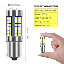 Carica l&#39;immagine nel visualizzatore di Gallery, SanGlory 2 x Lampadine LED Auto P21W 1156 BA15S Canbus Sensa Errore 54-SMD...