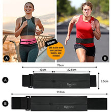 Carica l'immagine nel visualizzatore di Gallery, Flintronic Marsupio Sportivo, Marsupio Running Doppia Tasca per iPhone -Cintura Palestra e Porta Cellulare da Corsa con Gancio Portachiavi