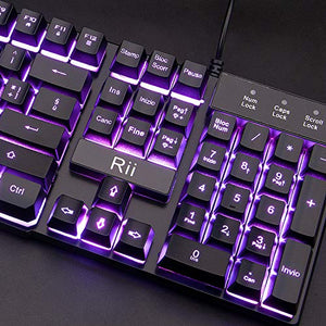 Rii Gaming RK101 (Layout Italiano) - Set Tastiera e Mouse da Gioco,...