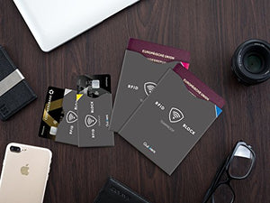 Blocco RFID | Custodia Protettiva NFC Antistrappo [12+2 pezzi] | Carte di...