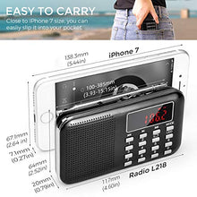 Carica l'immagine nel visualizzatore di Gallery, Aggiornamento PRUNUS L-218 Mini Radio Portatile Ricaricabile AM(MW)/FM Nero