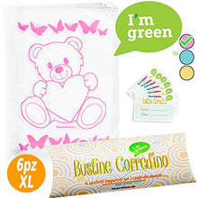 Carica l&#39;immagine nel visualizzatore di Gallery, Bustine per il Corredino del Neonato 6pz Sacchetti Ospedale BimboBimba ROSA