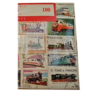 Worldwide Railway Transport Trains Locomotive Stamp Collection – 100...