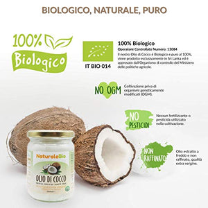 Olio di Cocco Biologico Extra Vergine 500 ml. Crudo e Spremuto a Freddo.... - Ilgrandebazar