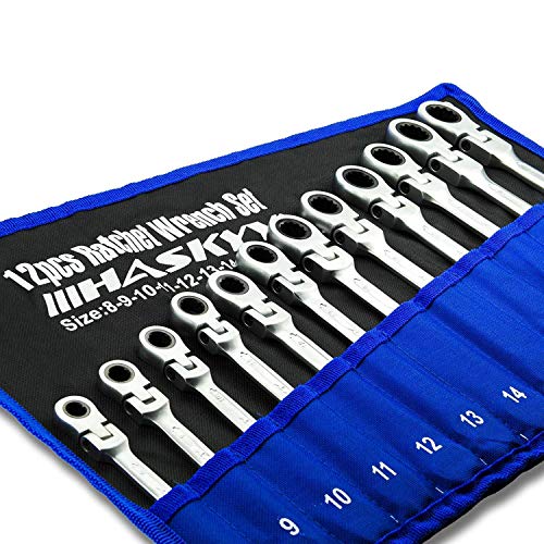 Set chiavi inglese da 12 pezzi I Chiave a cricchetto per aperte I... - Ilgrandebazar