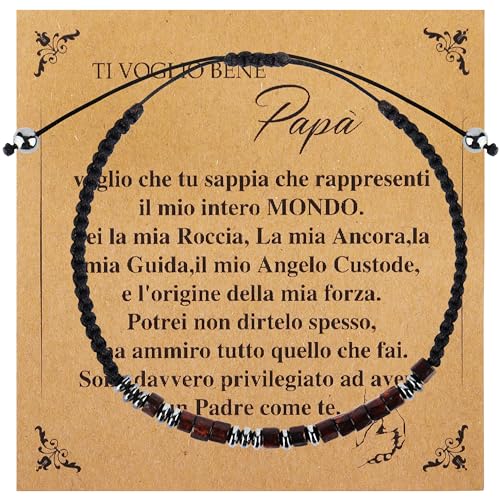 Bracciale Personalizzato Per Uomo, Regalo Personalizzato Per Papà Brac - Foto 8