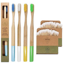 Carica l'immagine nel visualizzatore di Gallery, Spazzolino da denti di bamboo ecologico e biodegradabile | Manico...