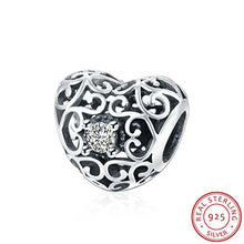 Carica l&#39;immagine nel visualizzatore di Gallery, HMILYDYK, charm a forma di cuore in argento sterling con cristalli Swarovski... - Ilgrandebazar