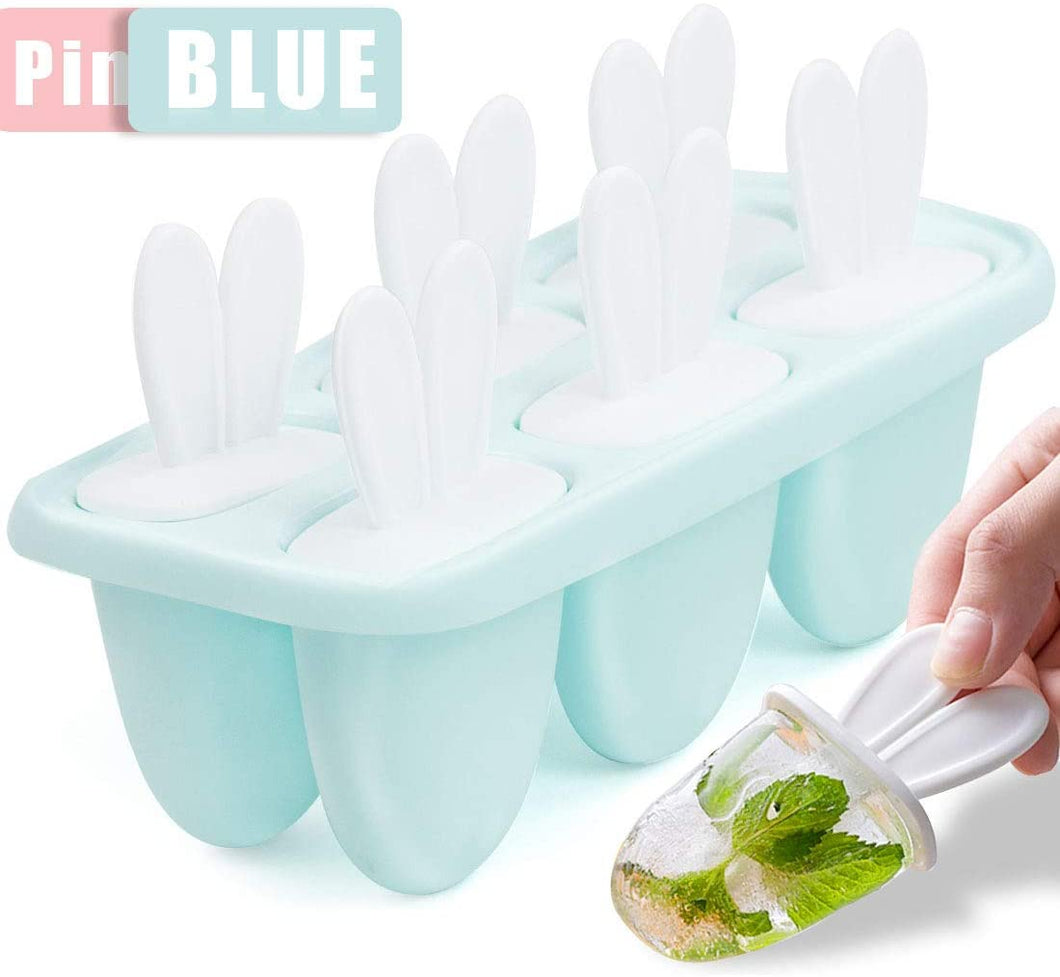 Zaloife Stampi per Ghiaccioli, 6 Blu Gelato Stampi per Gelati Stampo Ice Lolly Riutilizzabile Stampo per Gelato Senza BPA Ideale per la Preparazione di Ghiaccioli, Gelati, Sorbetti