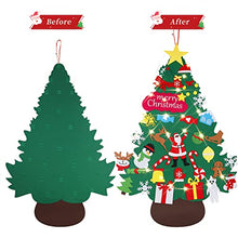 Carica l'immagine nel visualizzatore di Gallery, Albero di Natale in Feltro per Bambini, 3.5 Ft DIY Albero Natale Feltro Con 34 Staccabili Ornamenti, per Regali Di Natale Party Decorazioni Da Parete Per Porte