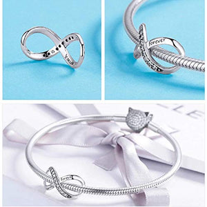 FeatherWish - Ciondolo a forma di infinito con incisione"Family Argento - Ilgrandebazar