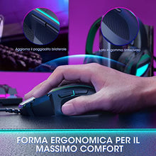 Carica l&#39;immagine nel visualizzatore di Gallery, Mouse Gaming, Dacoity Mouse RGB Ergonomico da 8000 DPI (5 livelli), 8 Pulsanti Programmabili, 7 Modalità di Illuminazione RGB Personalizzabili, Mouse con Filo USB per PC, laptop, MacBook