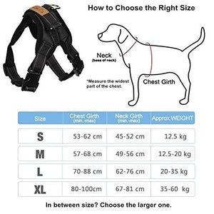 Funkeen, pettorina imbottita per cani senza tirare, regolabile, m, Nero