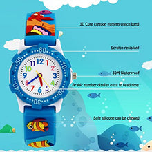 Carica l'immagine nel visualizzatore di Gallery, Orologio analogico da polso per bambine, bambini sport impermeabile Blue Fish - Ilgrandebazar