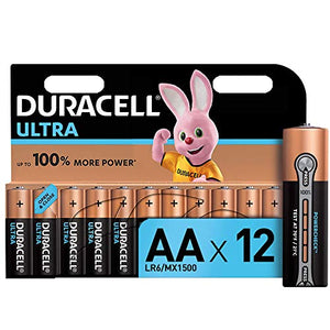 Duracell Ultra AA con Powercheck, Batterie Stilo Alcaline, 12 - Ilgrandebazar