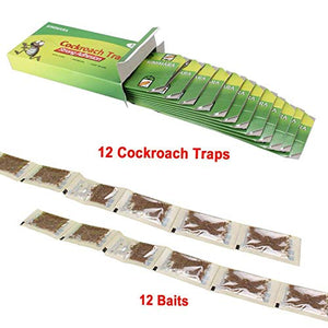Kimimara Cockroach Trappole, 12 Pcs Trappole per scarafaggi con Bait... - Ilgrandebazar