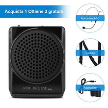 Carica l&#39;immagine nel visualizzatore di Gallery, YOHOOLYO Mini Amplificatore Altoparlante di Voce da Cintura Ricaricabili...