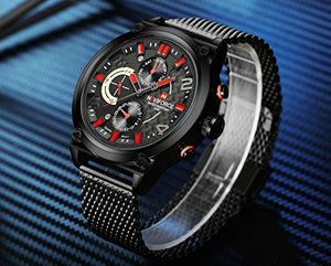 Orologio da uomo in acciaio inox, sportivo, impermeabile, movimento al Brb - Ilgrandebazar
