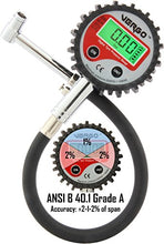 Carica l&#39;immagine nel visualizzatore di Gallery, VERGO Manometro Pressione Digitale per Pneumatici Tubo Flessibile Rinforzato...