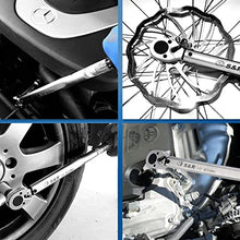 Carica l&#39;immagine nel visualizzatore di Gallery, S&amp;R Chiave Dinamometrica 1/2 &#39; 47.5 cm (28-210 Nm) Professionale Auto Moto con Prolunga 12.5 cm + 3 Bussole (17, 19, 21 mm). Chiave Professionale a Cricchetto Reversibile