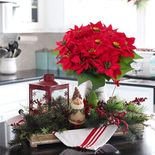 Carica l&#39;immagine nel visualizzatore di Gallery, YUAENFI 4 Pezzi Fiori di Natale Artificiali Fiori Artificiali Natalizi Rossi Stella di Natale Fiori Finti Natalizi per Decorazioni Ghirlanda Corona Centrotavola Negozio la Casa