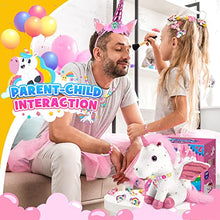 Carica l'immagine nel visualizzatore di Gallery, EUCOCO Peluche Unicorno Bambina Regalo, Regalo Bambina 3-7 Anni Giocattoli Unicorno Kit Pittura per Bambini 3-8 Anni Femmina Giochi Gioco di Ruolo Bambini 3-7 Anni Regalo Ragazza Braccialetto